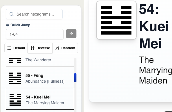 Search the Hexagrams